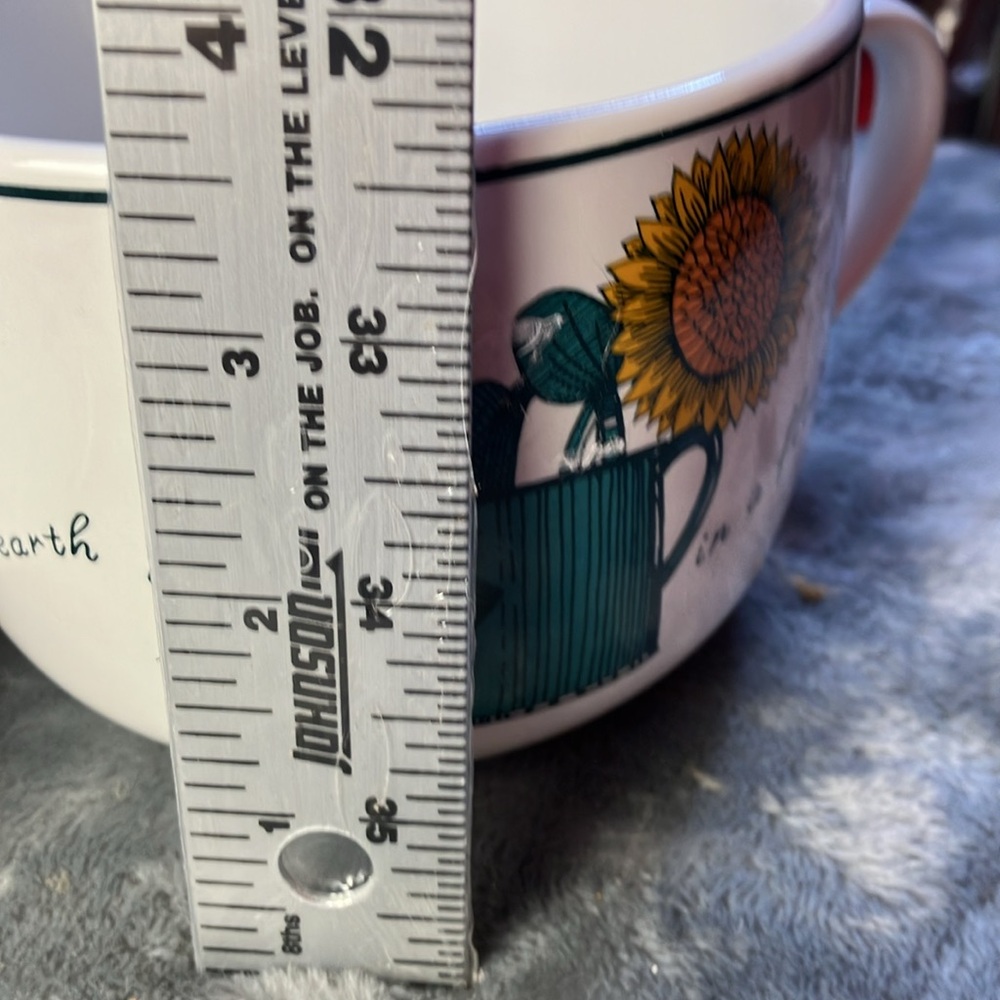 Riviera Van Beers by Signature Stoneware Sunflower Teacup & Saucer Set Set of 2 - Picture 10 of 13